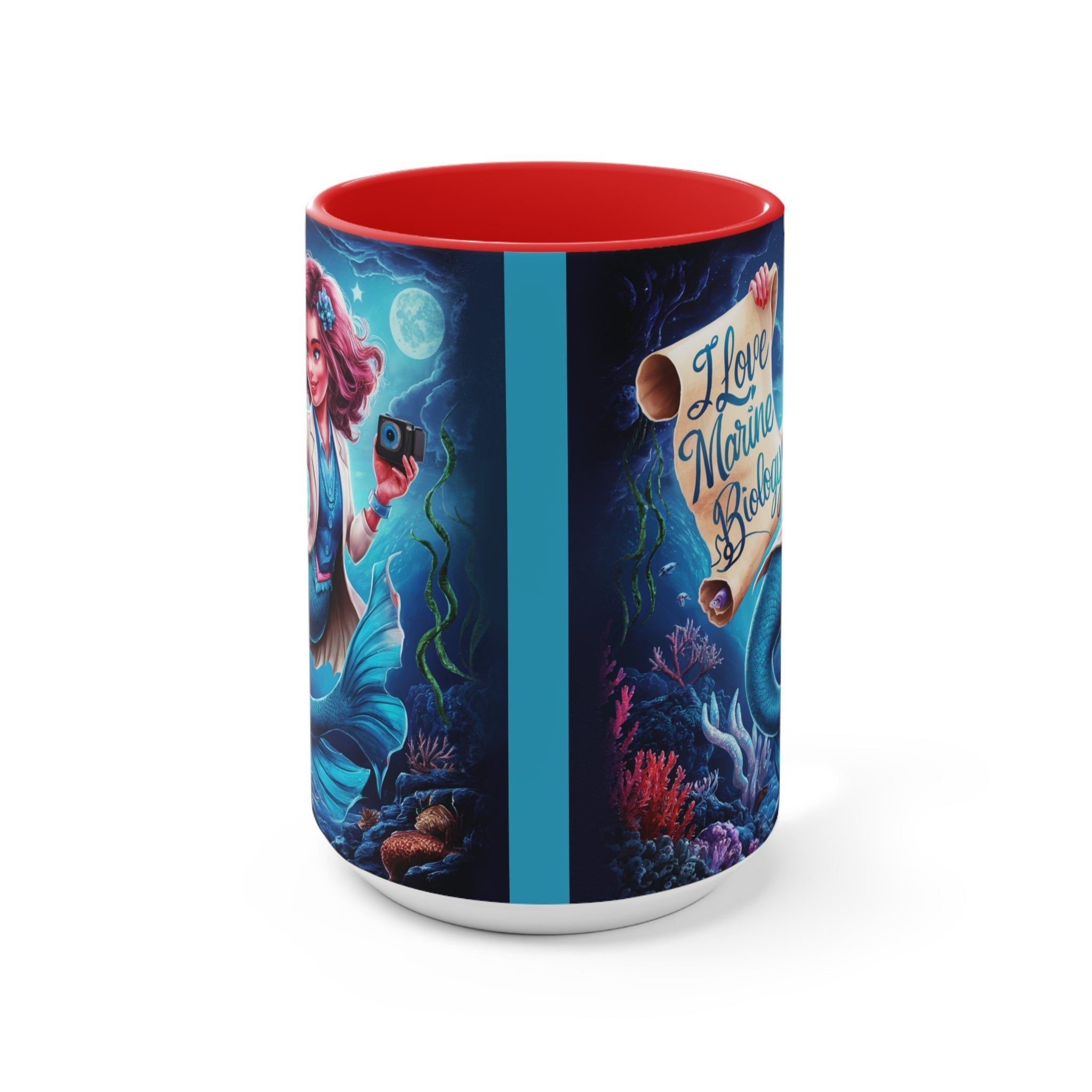 Love Marine Biology Accent Mug – Ocean Science Gift