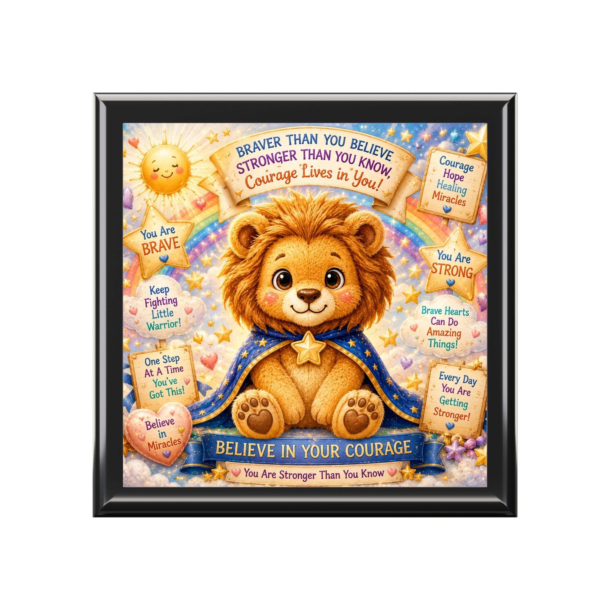 Believe in Your Courage Lion Jewelry Box — Brave Buddies Keepsake