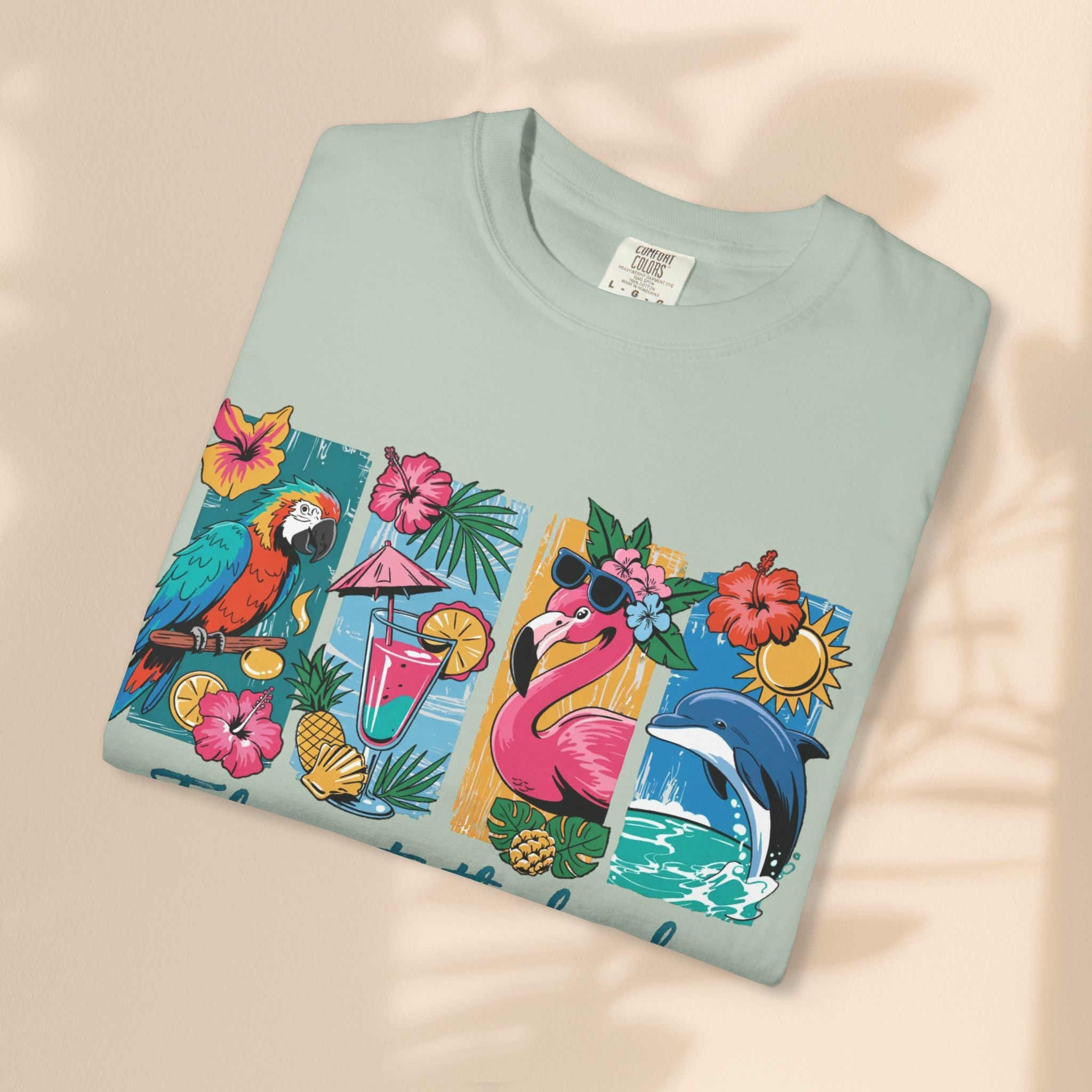 Brush Stroke art - Take Me to the Beach Unisex Garment-Dyed T-Shirt