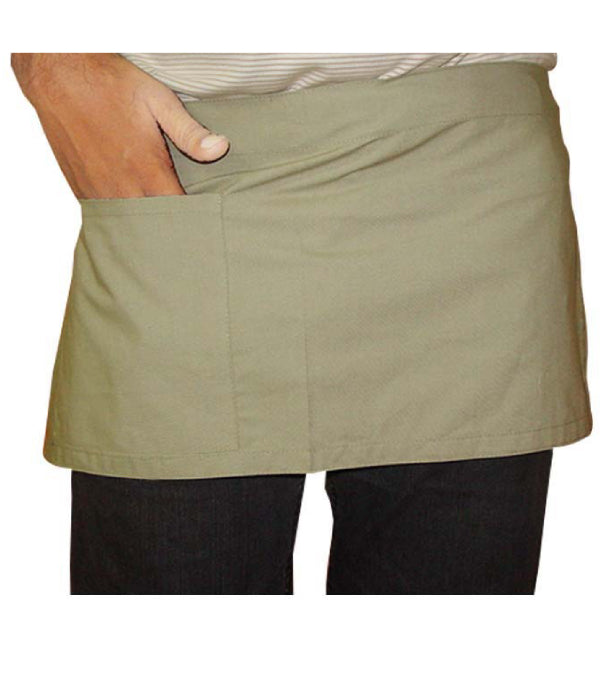 Poplin Unisex Waist Apron Short - 1 Front Pocket