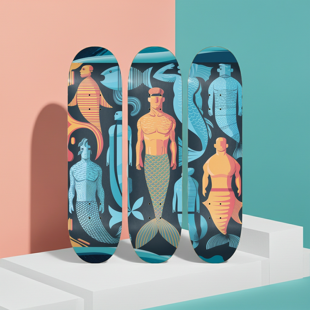 Marine Kin Skateboard Set – 3-Piece Ocean Art Series