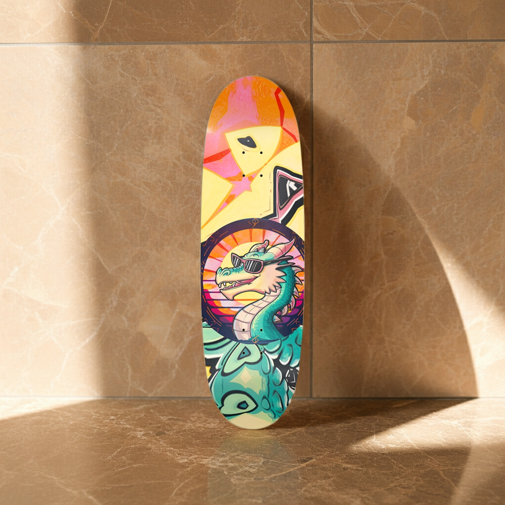 Mr. Cool Dragon Skateboard – Personalized Custom Deck