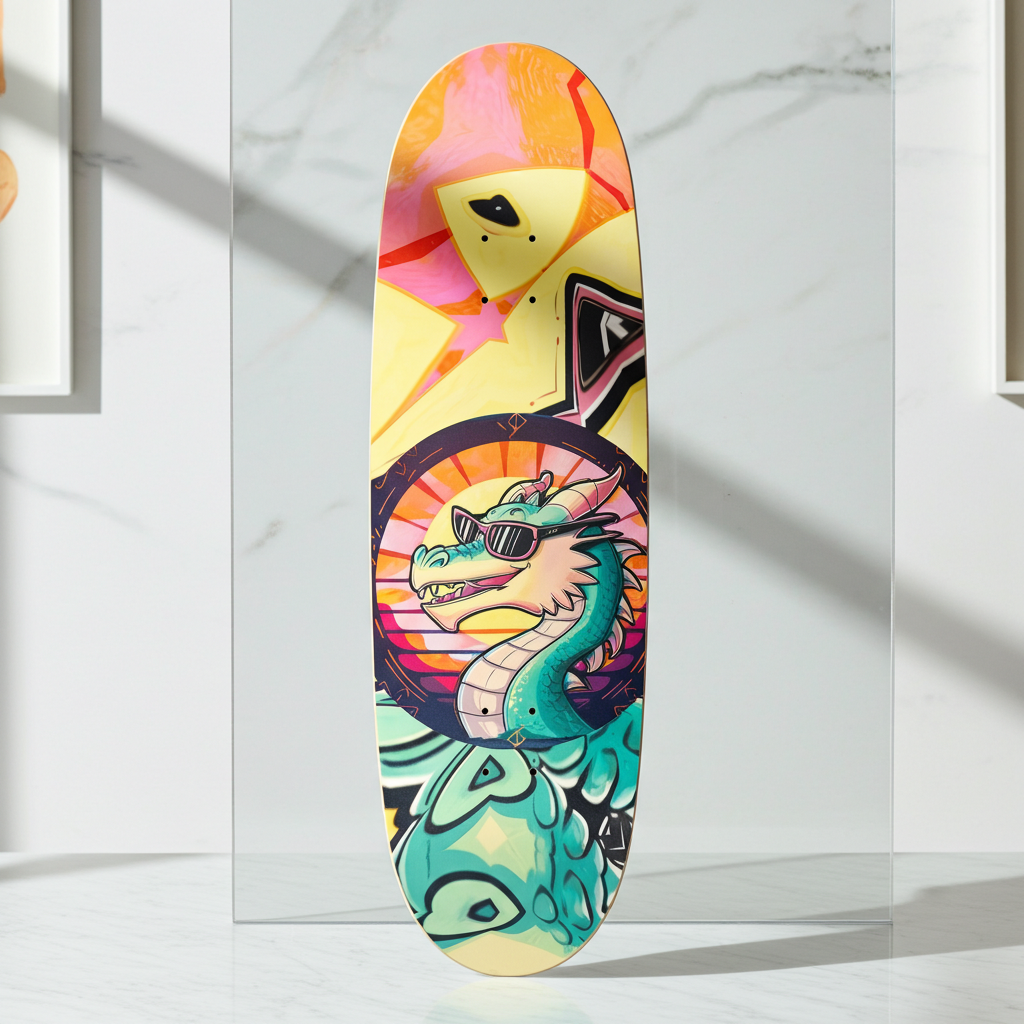Mr. Cool Dragon Skateboard – Personalized Custom Deck