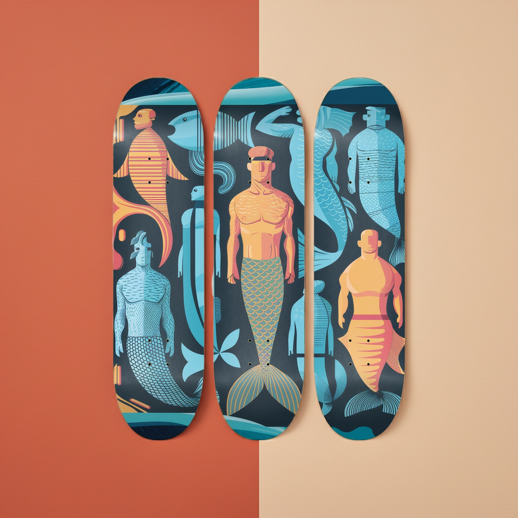 Marine Kin Skateboard Set – 3-Piece Ocean Art Series