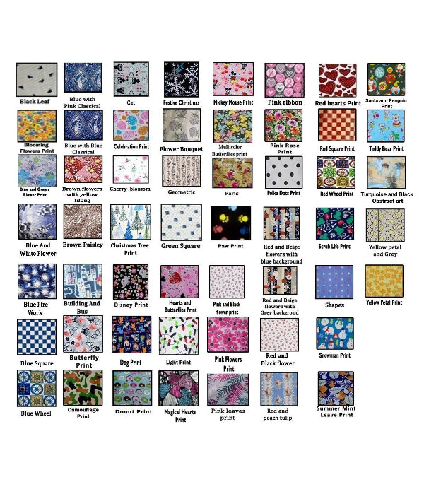 Poplin Scrub Caps in Multiple Prints