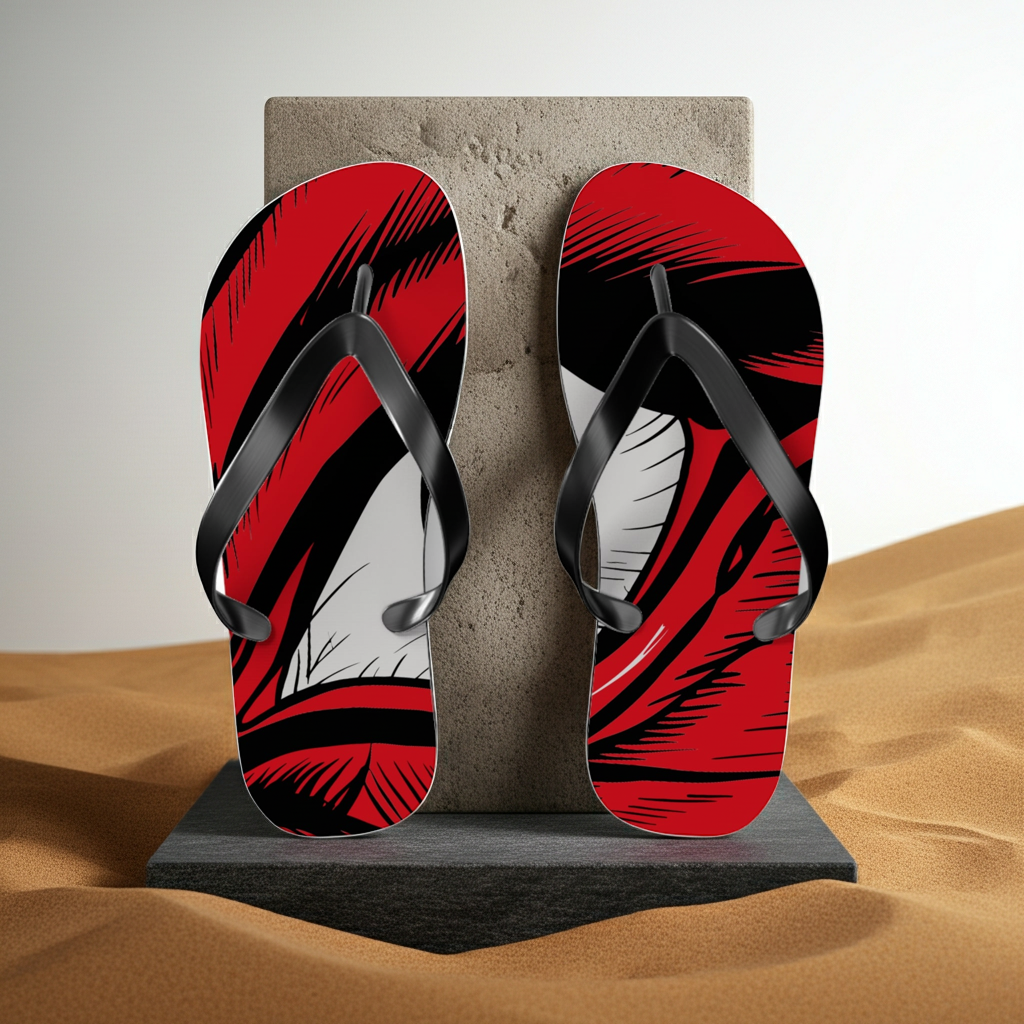 Red Eye Dragon Flip Flops – Lightweight Fantasy Beach Sandals