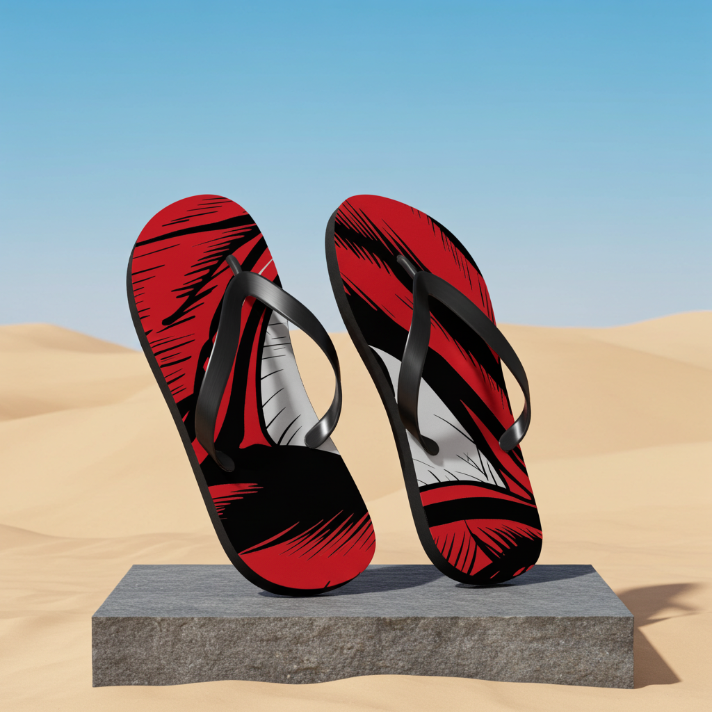 Red Eye Dragon Flip Flops – Lightweight Fantasy Beach Sandals