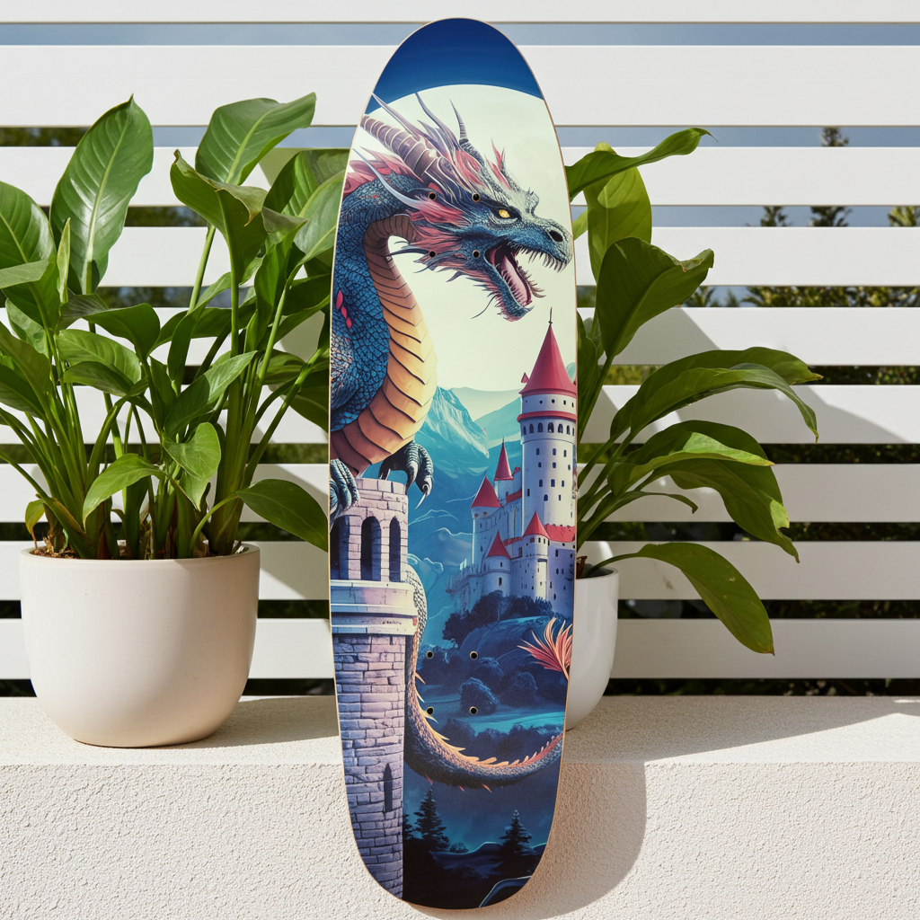Dragons Castle Custom Skateboard