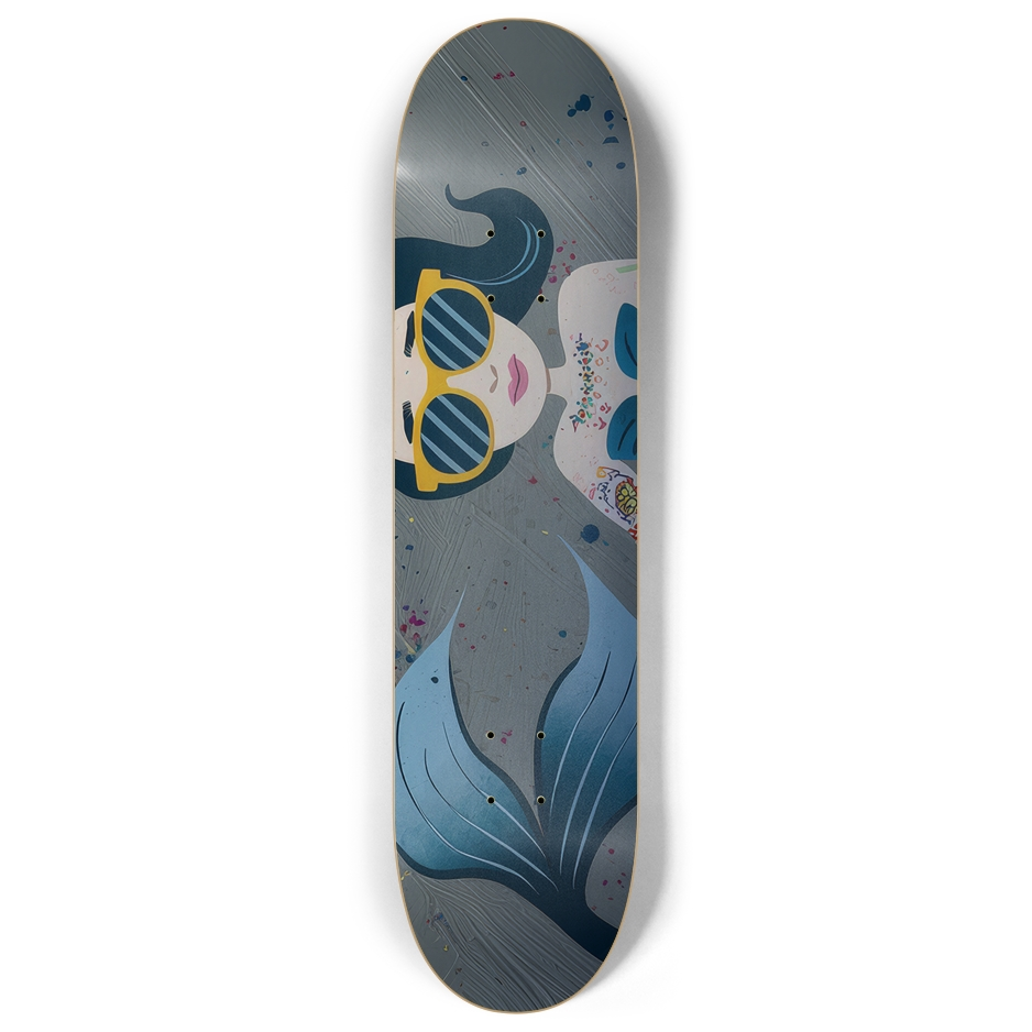 Mod Mermaid Life Skateboard – Retro Mermaid Art Deck