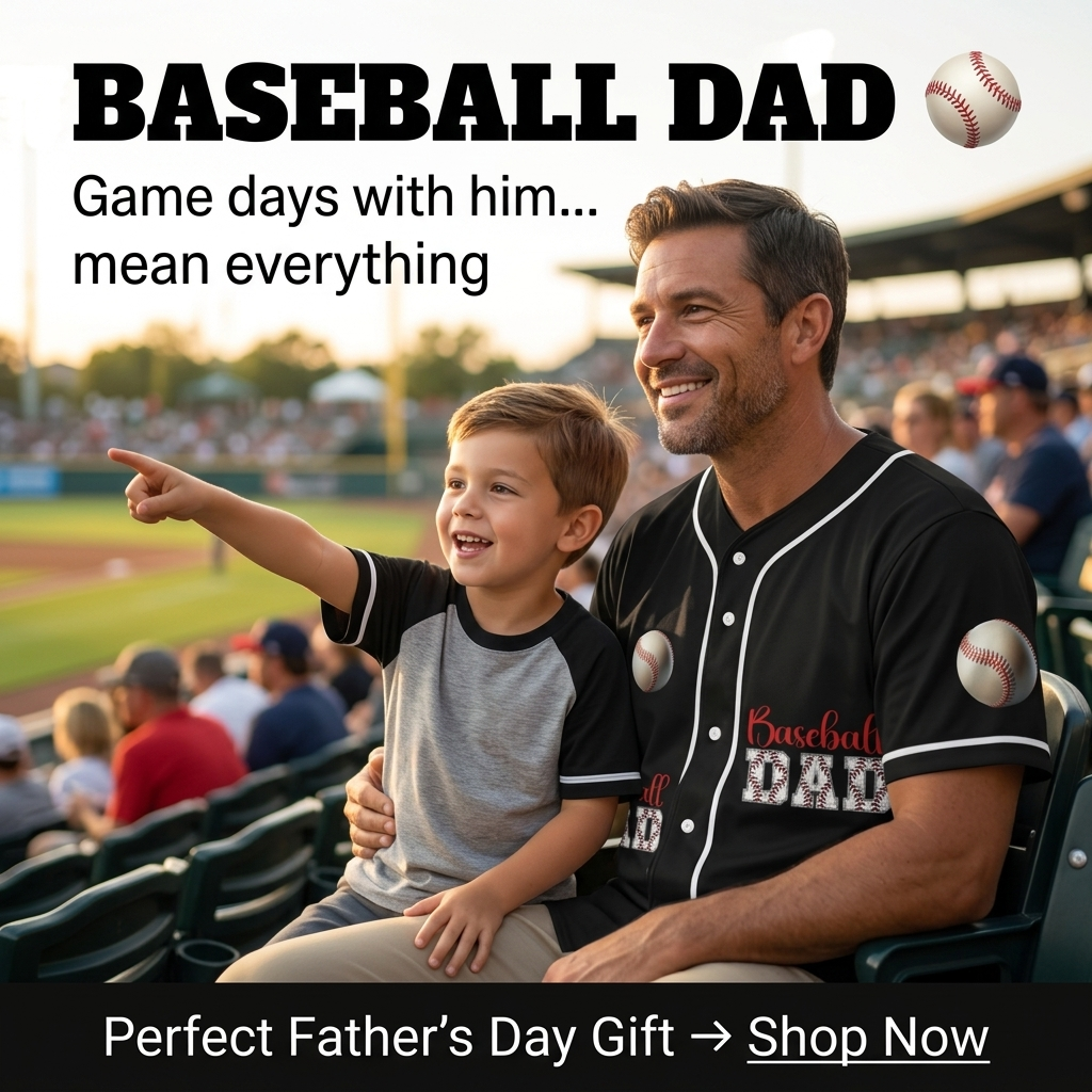 Baseball Dad Jersey - Perfect Gift for Sports Dads