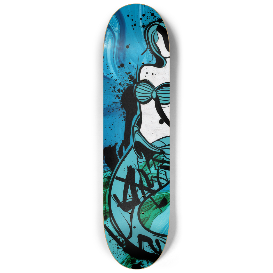 Mermaid Waves Skateboard Set – 2-Piece Ocean Art Series