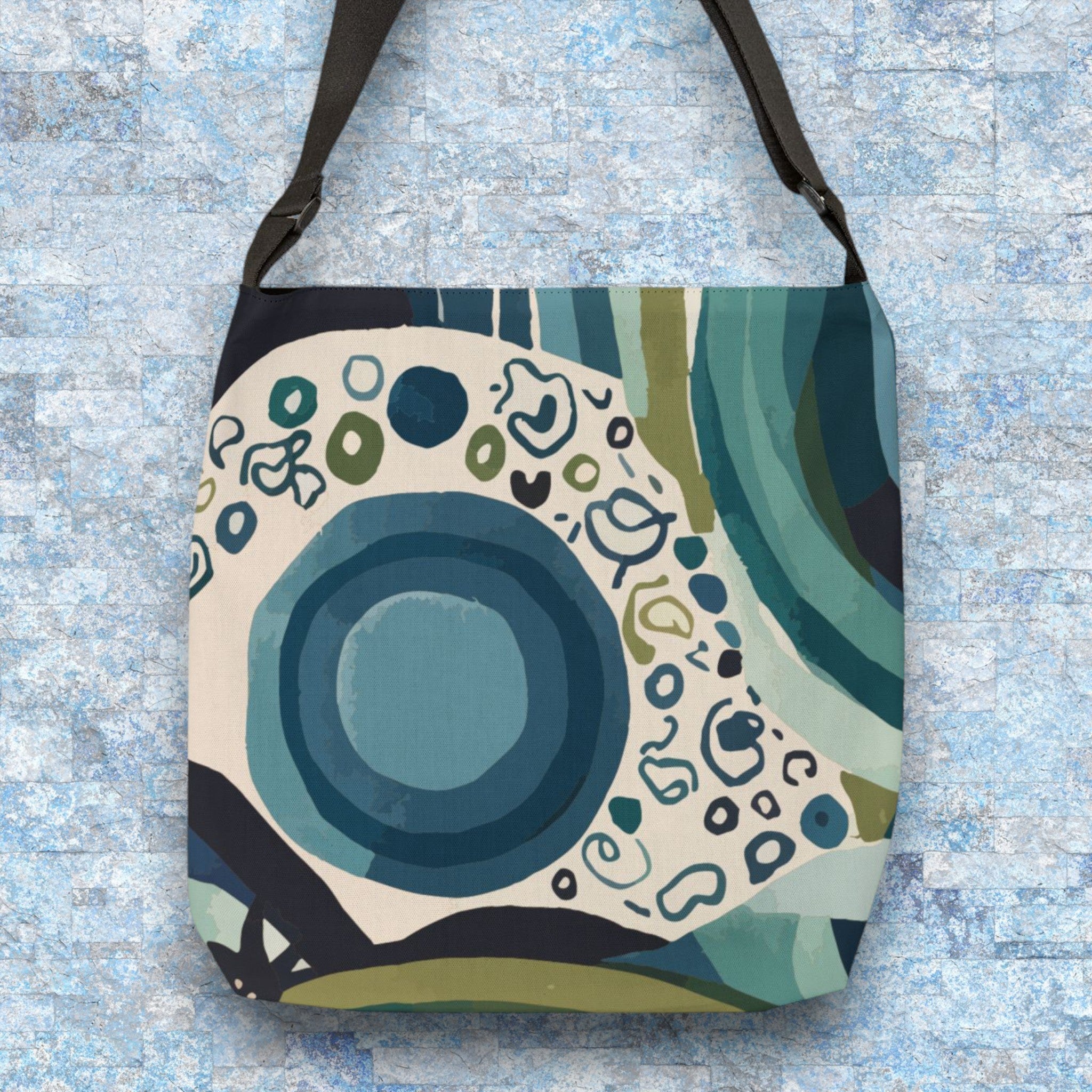 Adjustable Tote Bag  - Bold Waves