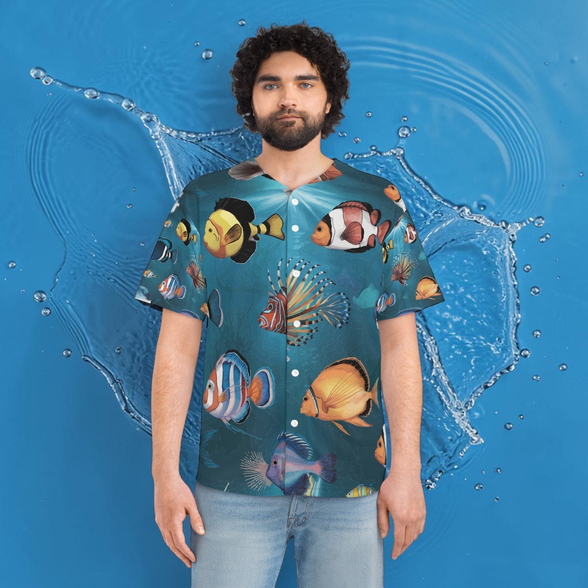 Men's Baseball Jersey  - A Little Fishy