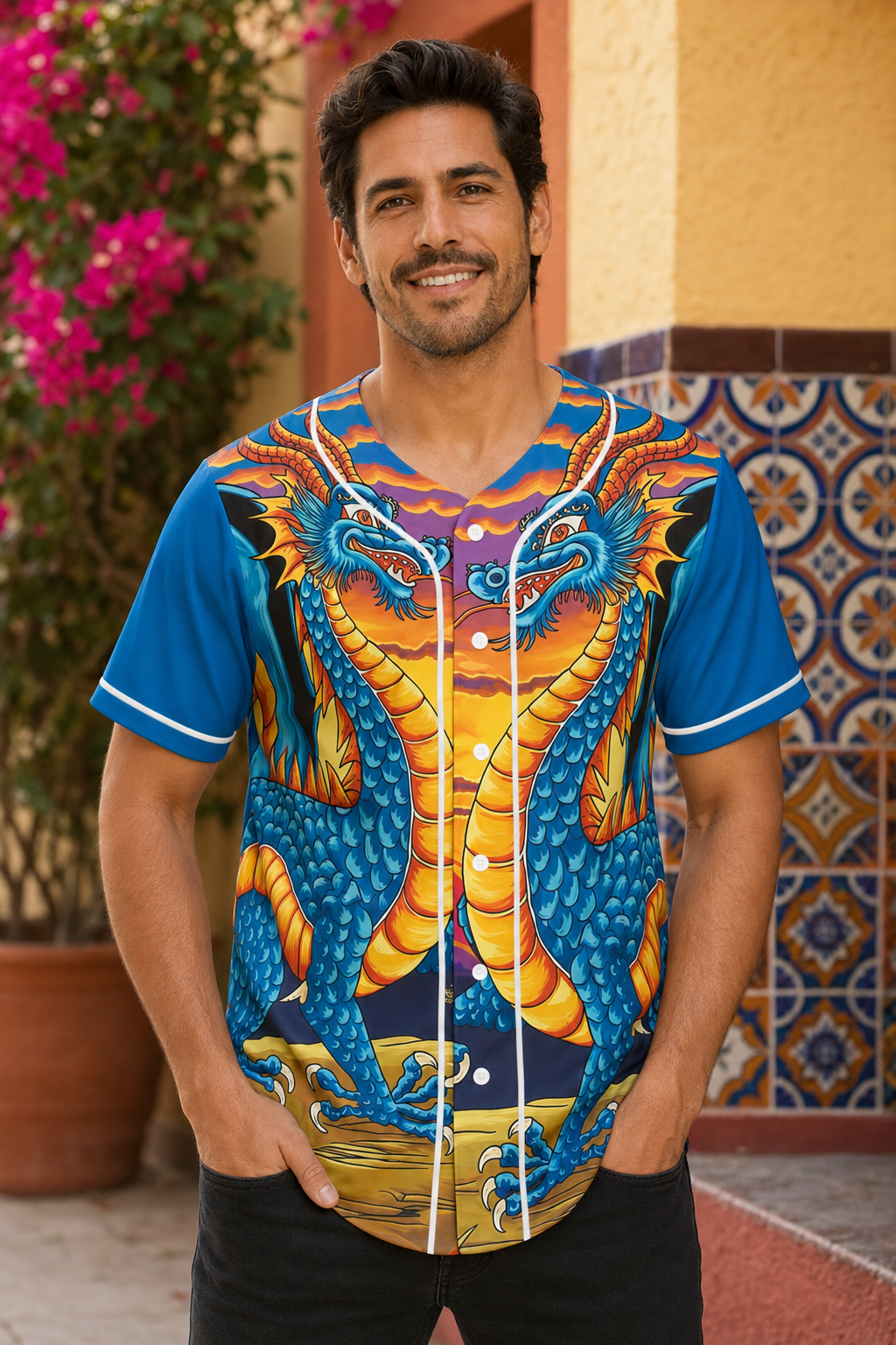 Men's Baseball Jersey - Mexican Dragon Vision