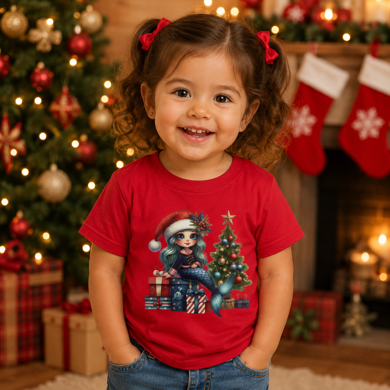 Mermaid Christmas - Infant Fine Jersey Tee