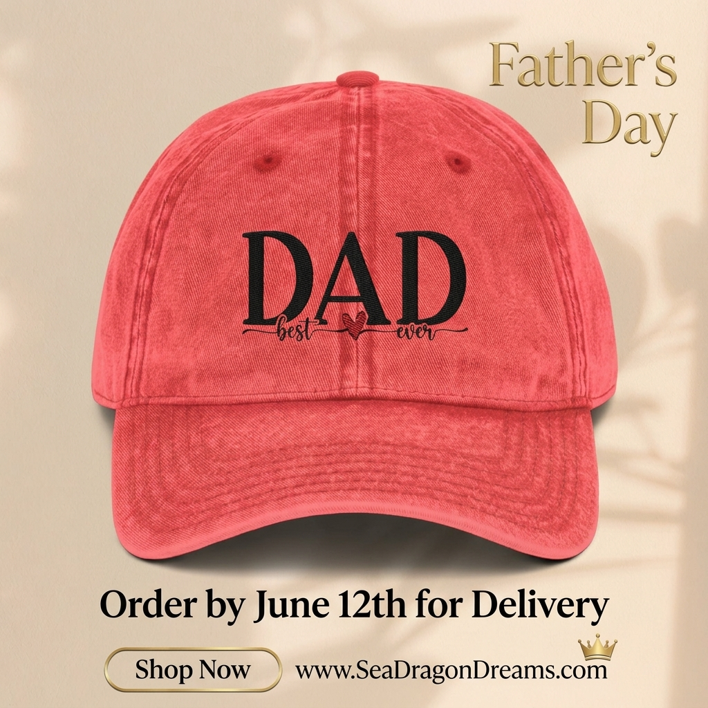 Best Dad Ever Vintage Cap (Embroidery)