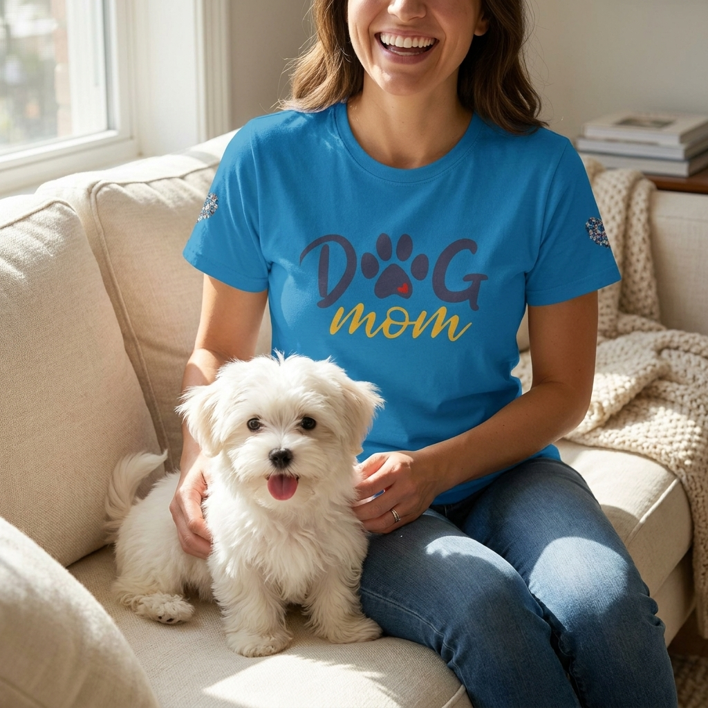 Dog Mom Unisex Heavy Cotton Tee - Cute Pet Lover Shirt for Every Occasion