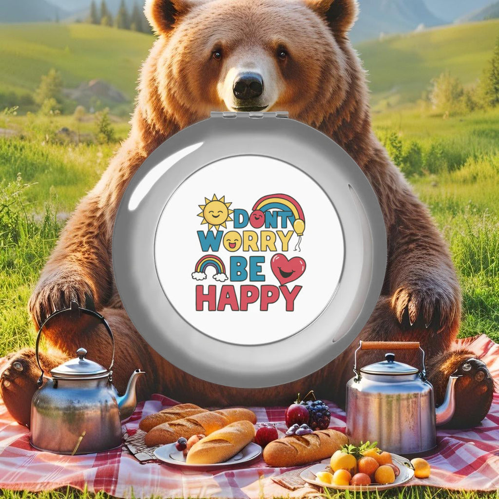 Don't Worry Be Happy Compact Travel Mirror