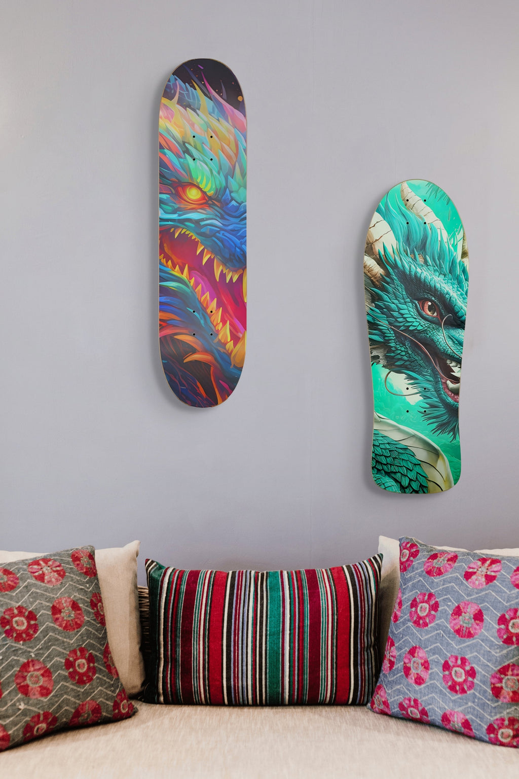 Custom Green Dragon Skateboard – Personalized Maple Deck