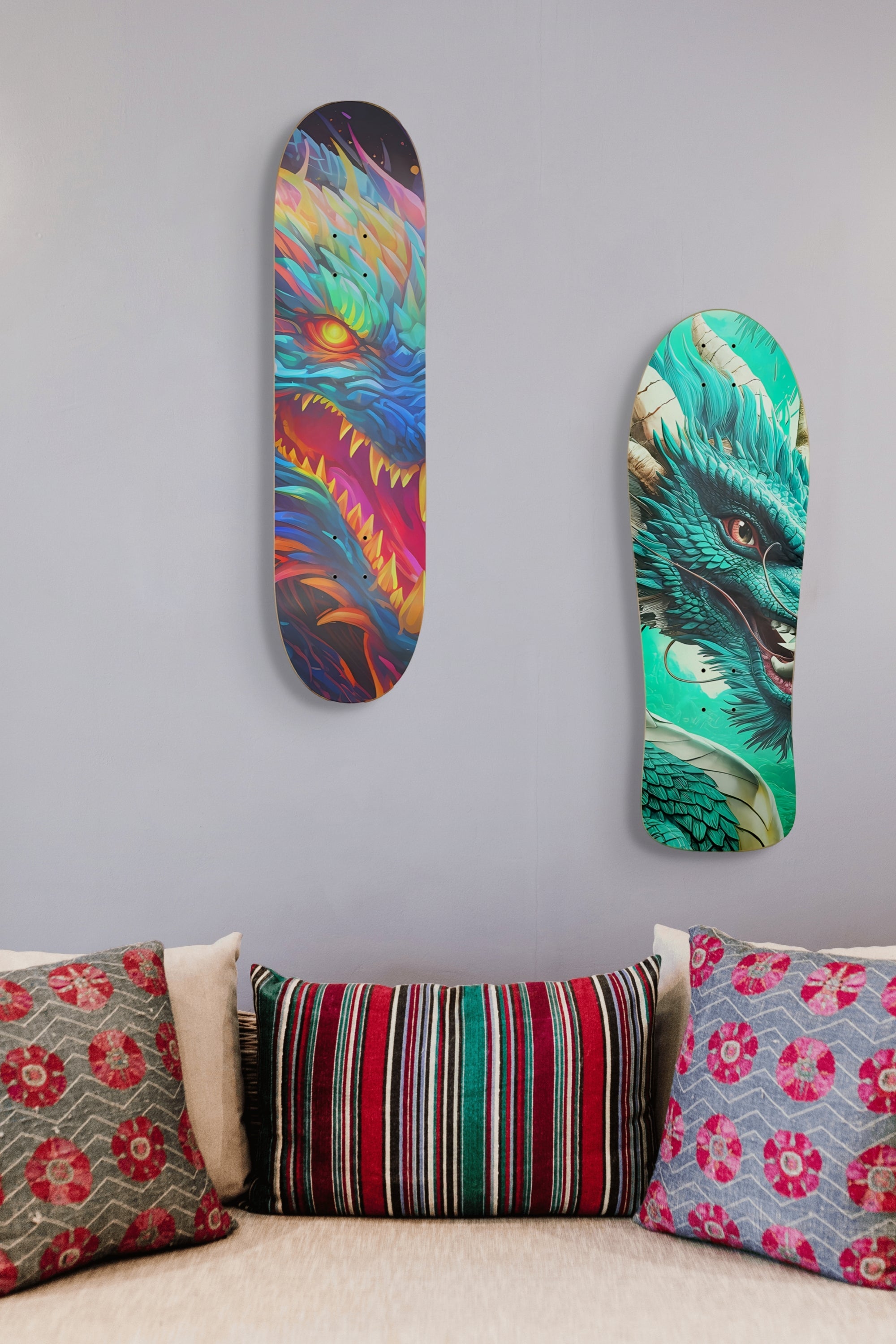 Custom Green Dragon Skateboard – Personalized Maple Deck