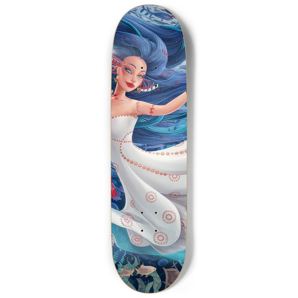 Mermaid Dance Skateboard – Mermaid Art Deck