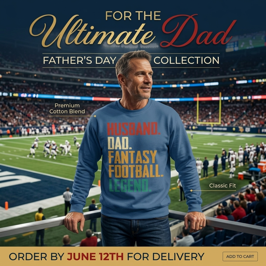 Football Fantasy Legend Sweatshirt – Dad & Husband Gift