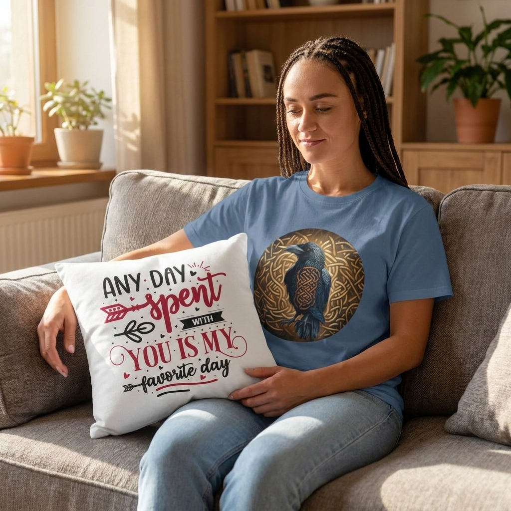 Any Day Spent With You Pillow – Romantic Gift Cushion