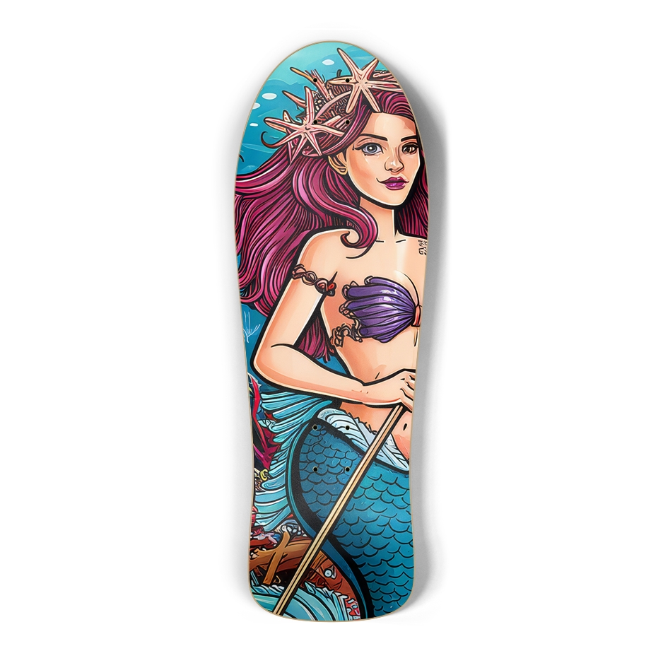 Mermaid Star Skateboard – Celestial Ocean Art Deck
