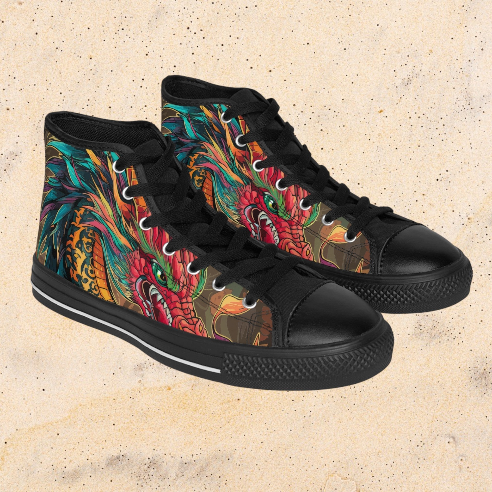 Men's Classic Sneakers - Fire Dragon