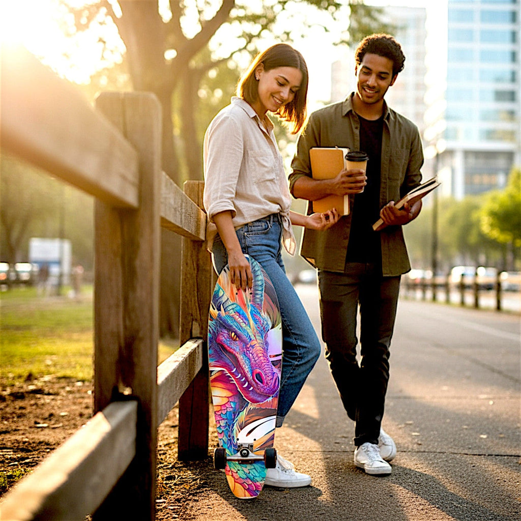 Custom Friendly Dragon Skateboard for Kids & Adults