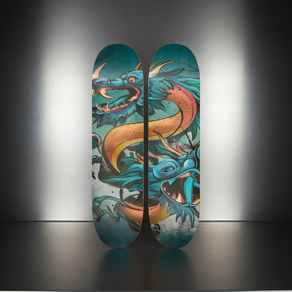2 Skateboard Series Art - Draconic Canvas