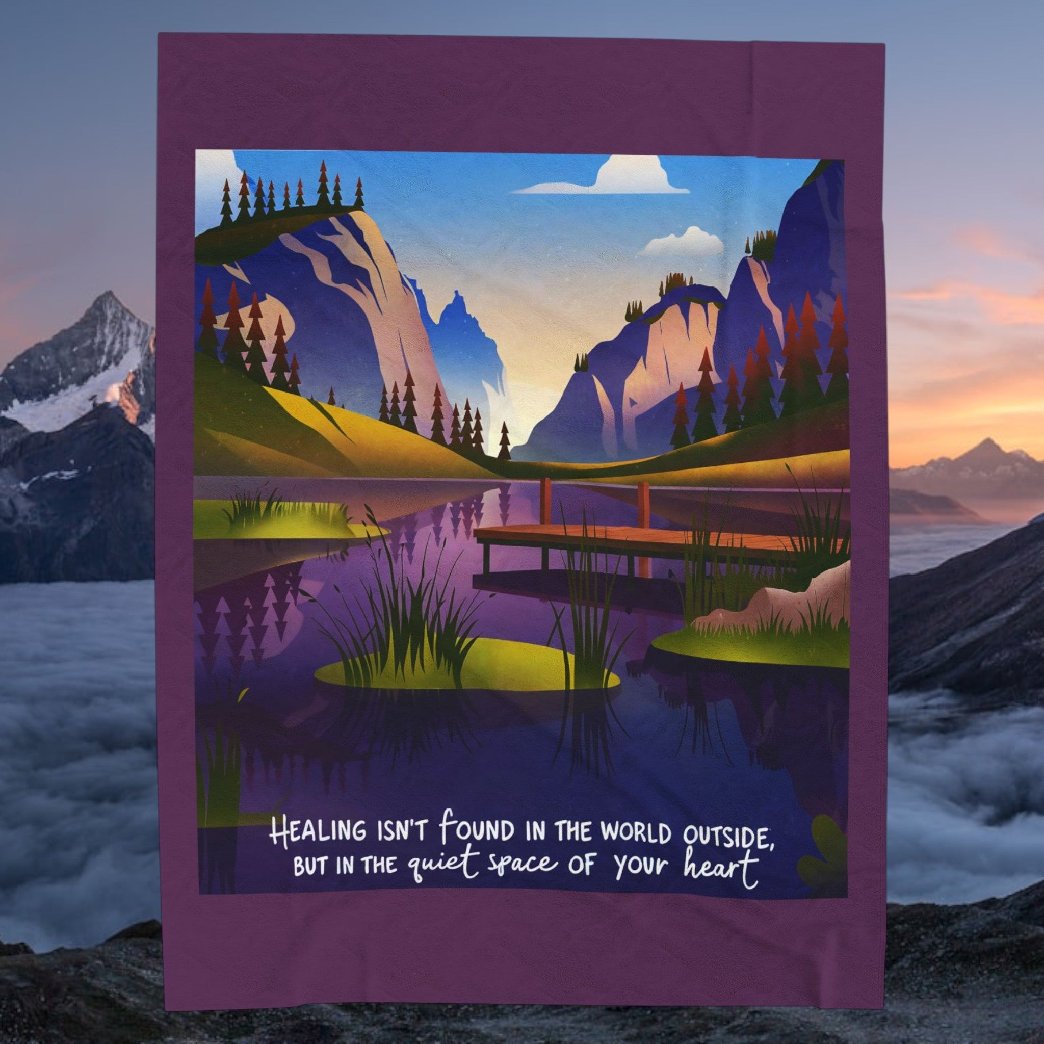 Healing From Within - Velveteen Plush Blanket