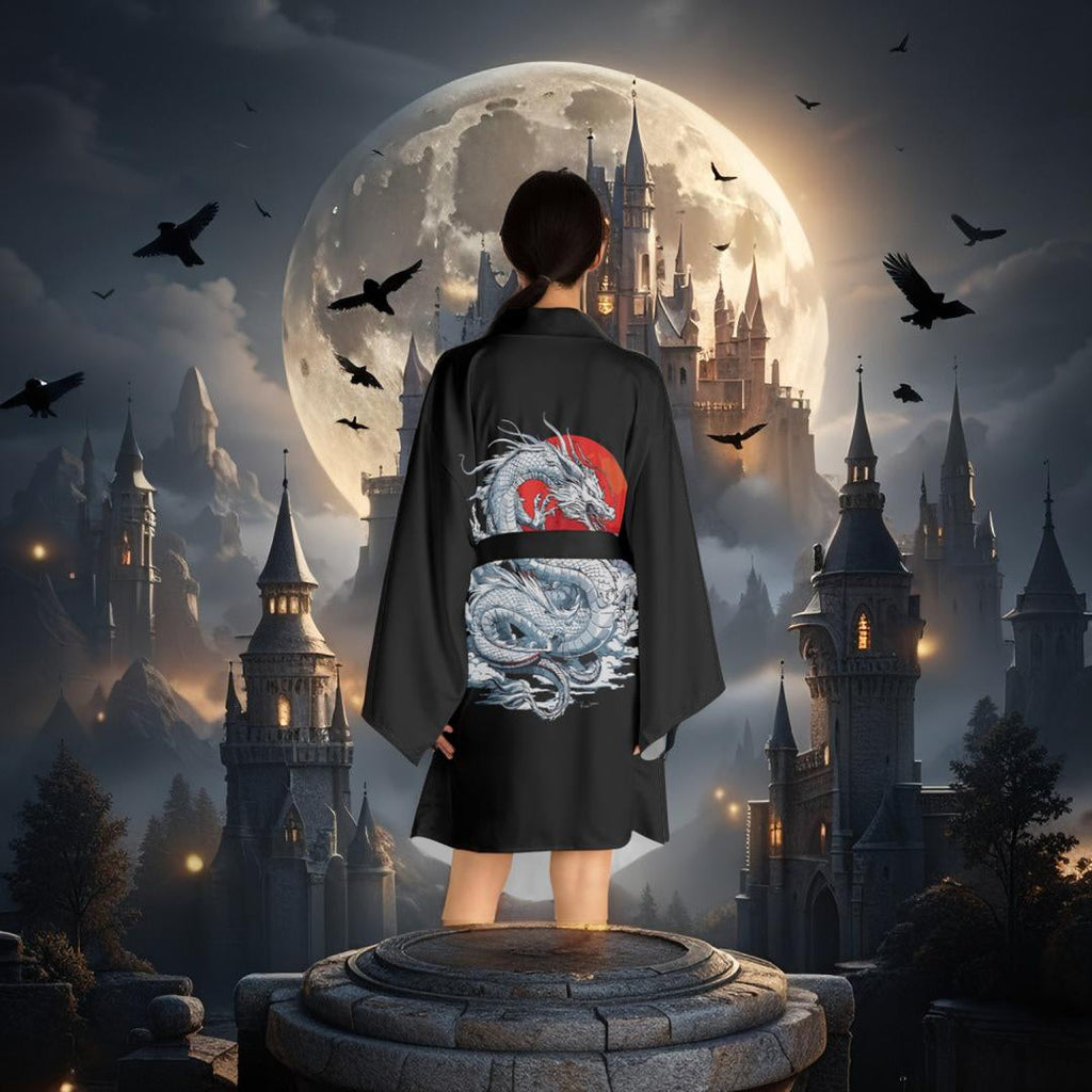 Long Sleeve Kimono Robe - Emperor Dragon