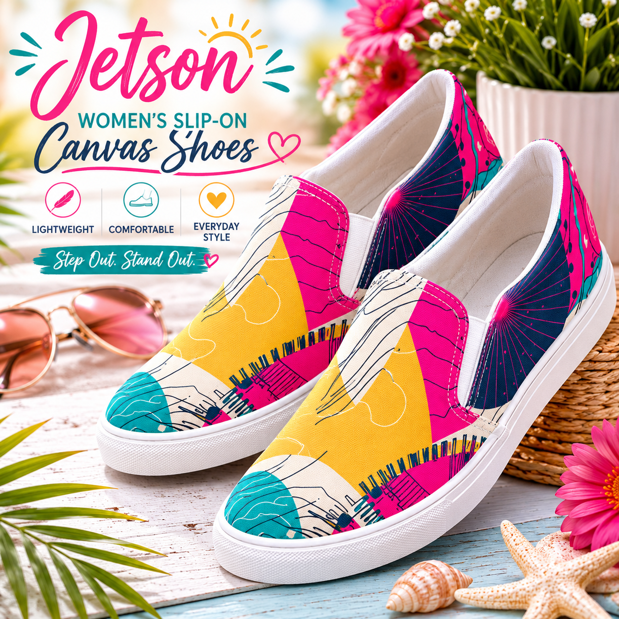 Jetson Women’s slip-on canvas shoes