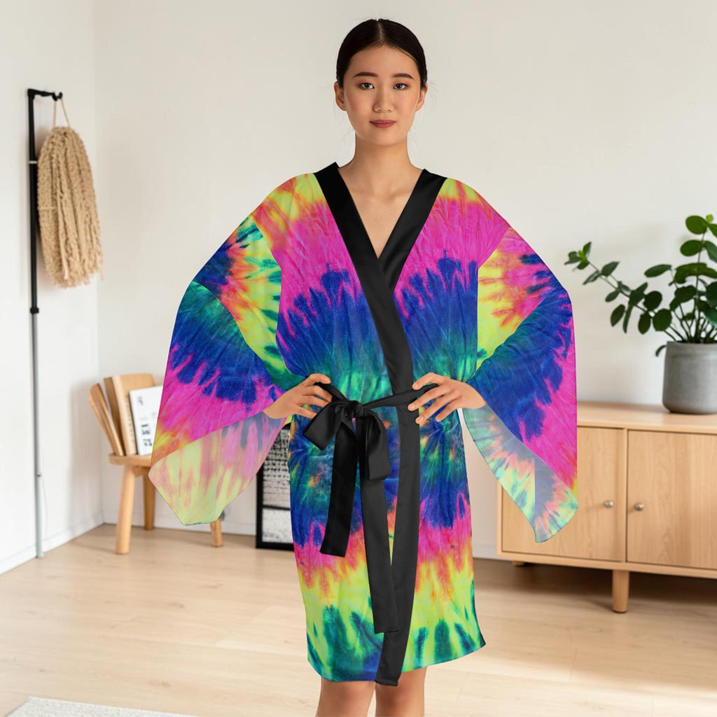 Long Sleeve Kimono Robe - Tie Dye