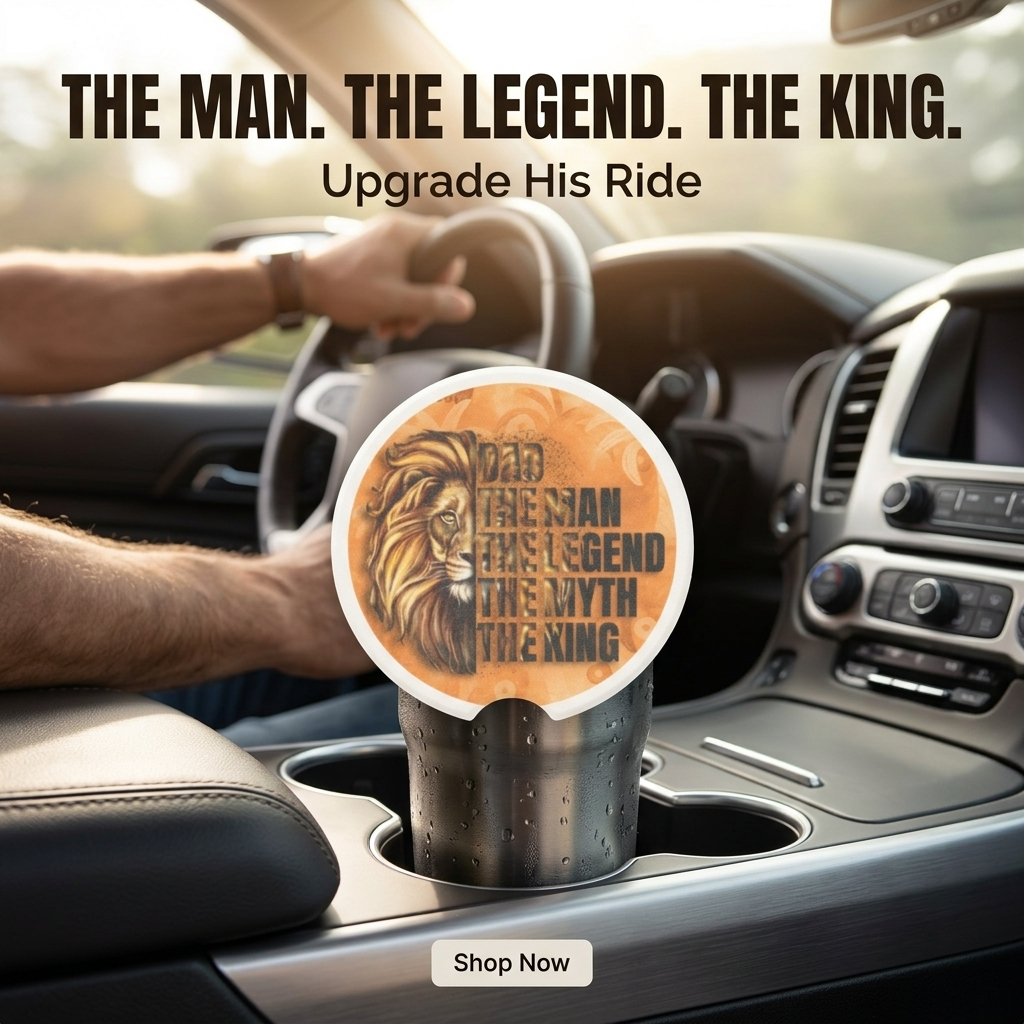 Dad The Man The Legend Car Coaster – Soapstone Gift