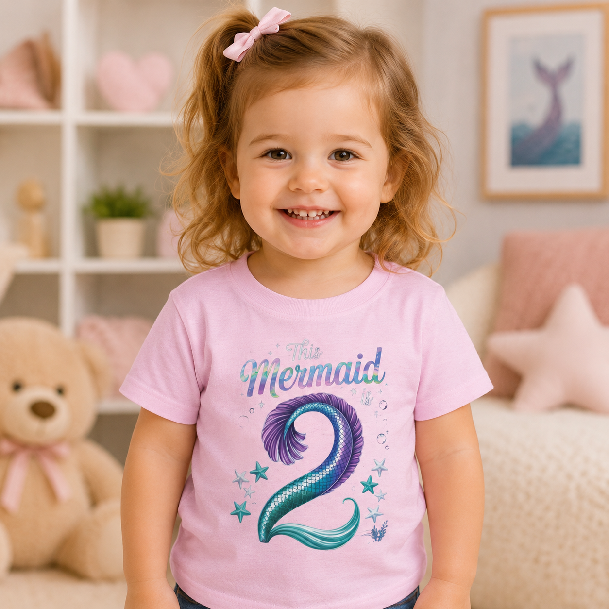 2 year old Mermaid Toddler T-Shirt