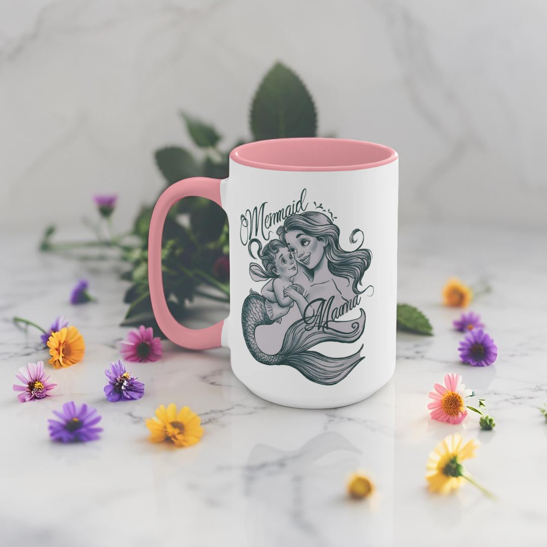 Mermaid Mama Accent Mug – Ocean Lover Gift Cup