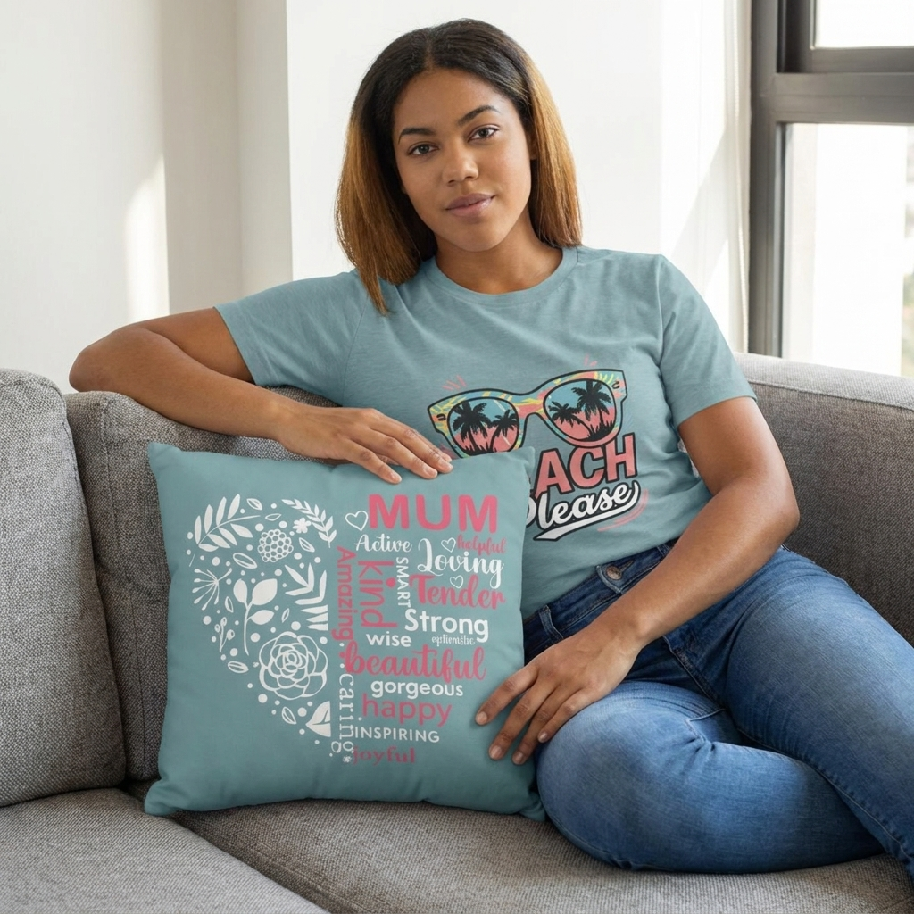 Inspirational Love Mum Pillow | Heart-Shaped Décor for Mother's Day