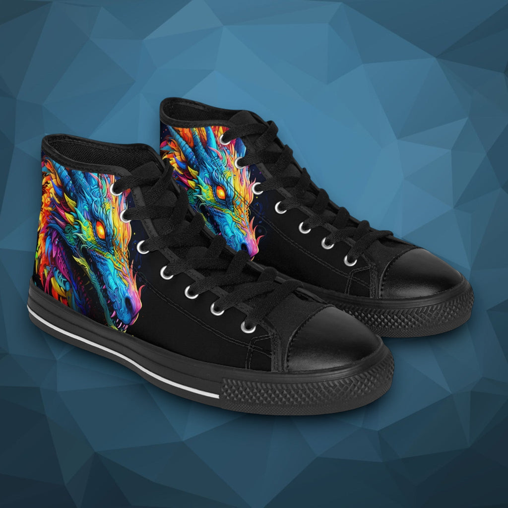 Men's Classic Sneakers - Neon Dragon