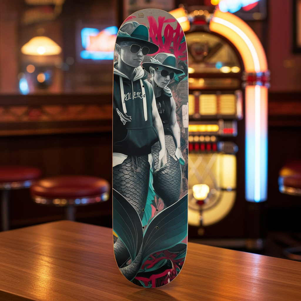 Lit Mermen Skateboard – Fantasy Ocean Art Deck