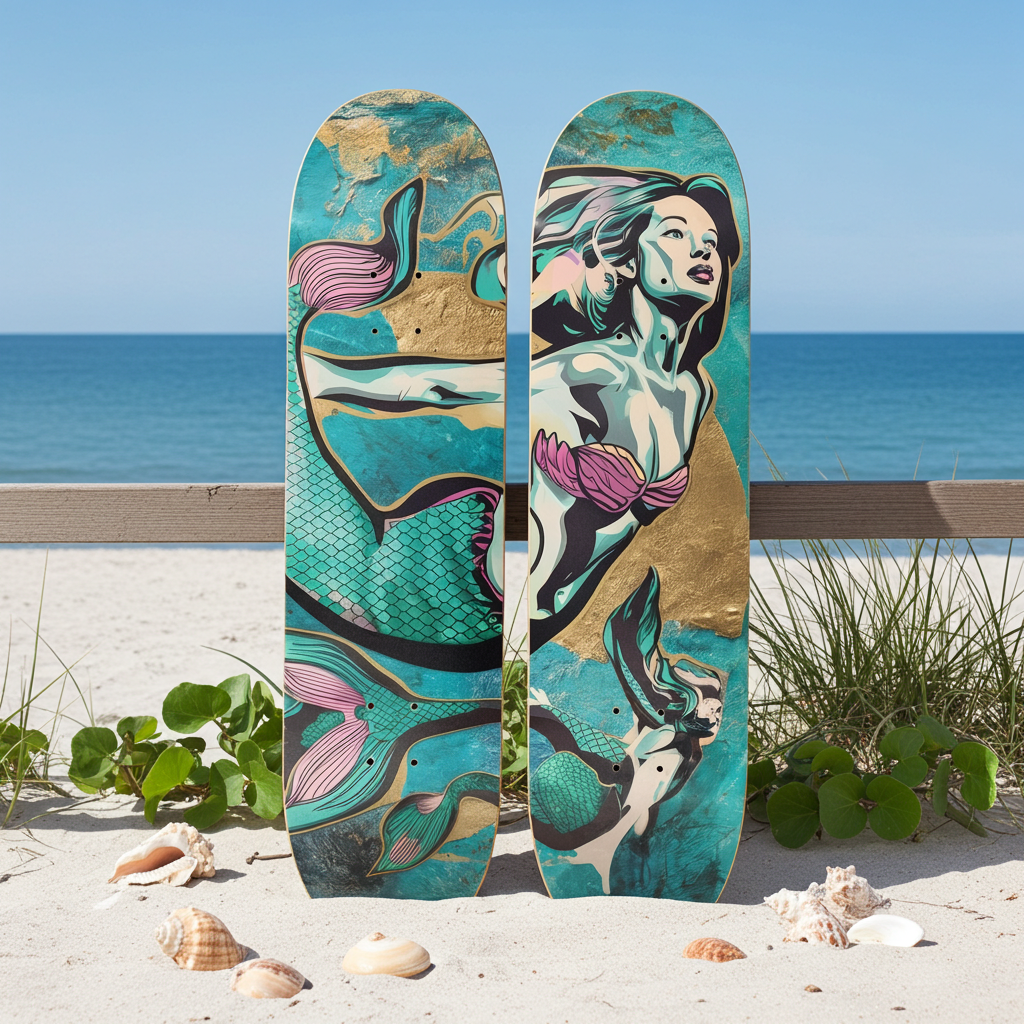2 Skateboard Series Art - Mermaid Forward