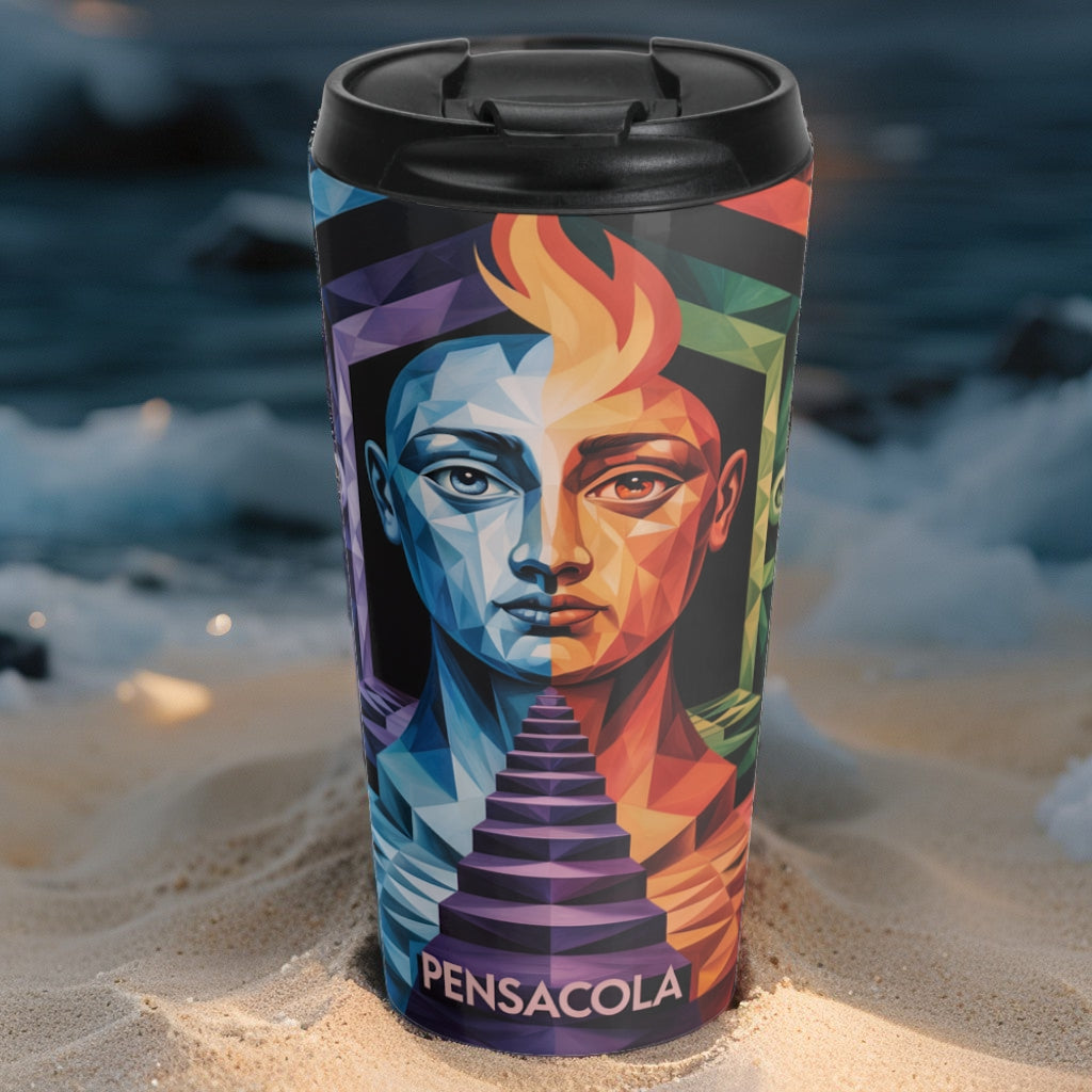 Colorful Pensacola Stainless Steel Travel Mug - For On-the-Go Coffee Lovers