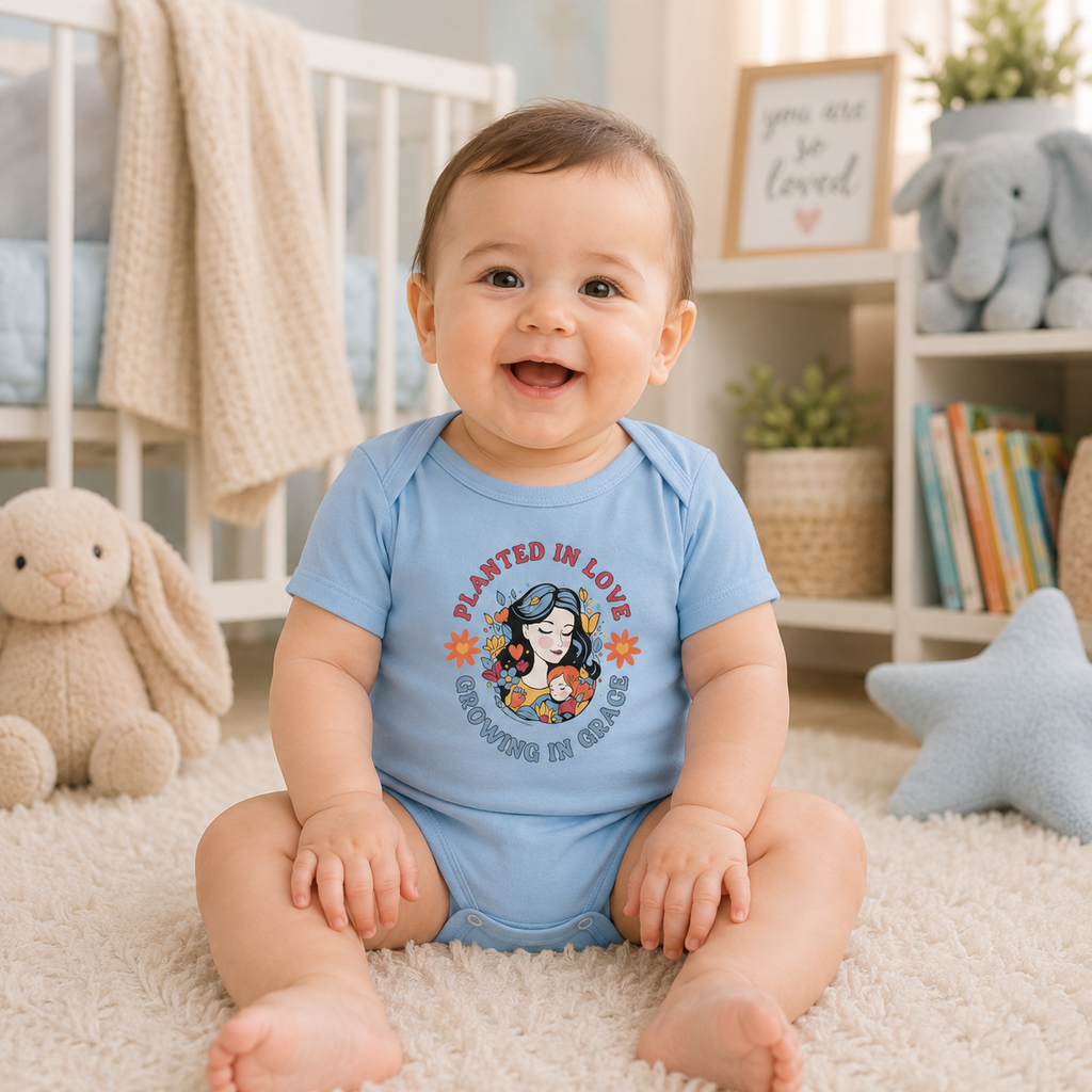 Infant Fine Jersey Bodysuit - Planted in Love, Growing In Grace
