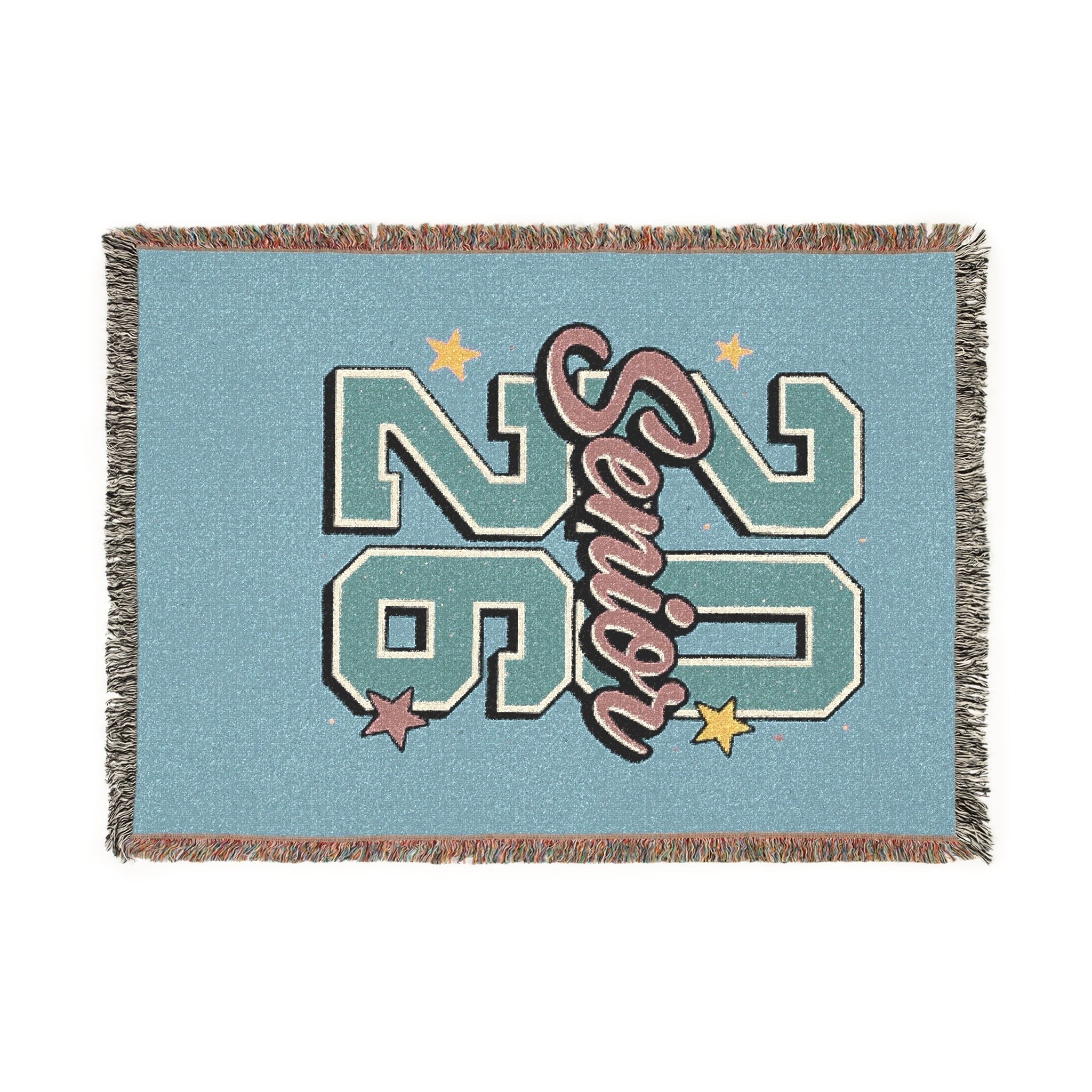 2026 Senior Woven Blanket – Cozy Graduation Throw, Class of 2026 Memory Blanket
