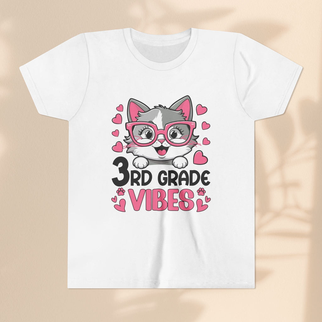 Cute 3rd Grade Vibes Youth Tee, Back to School T-Shirt