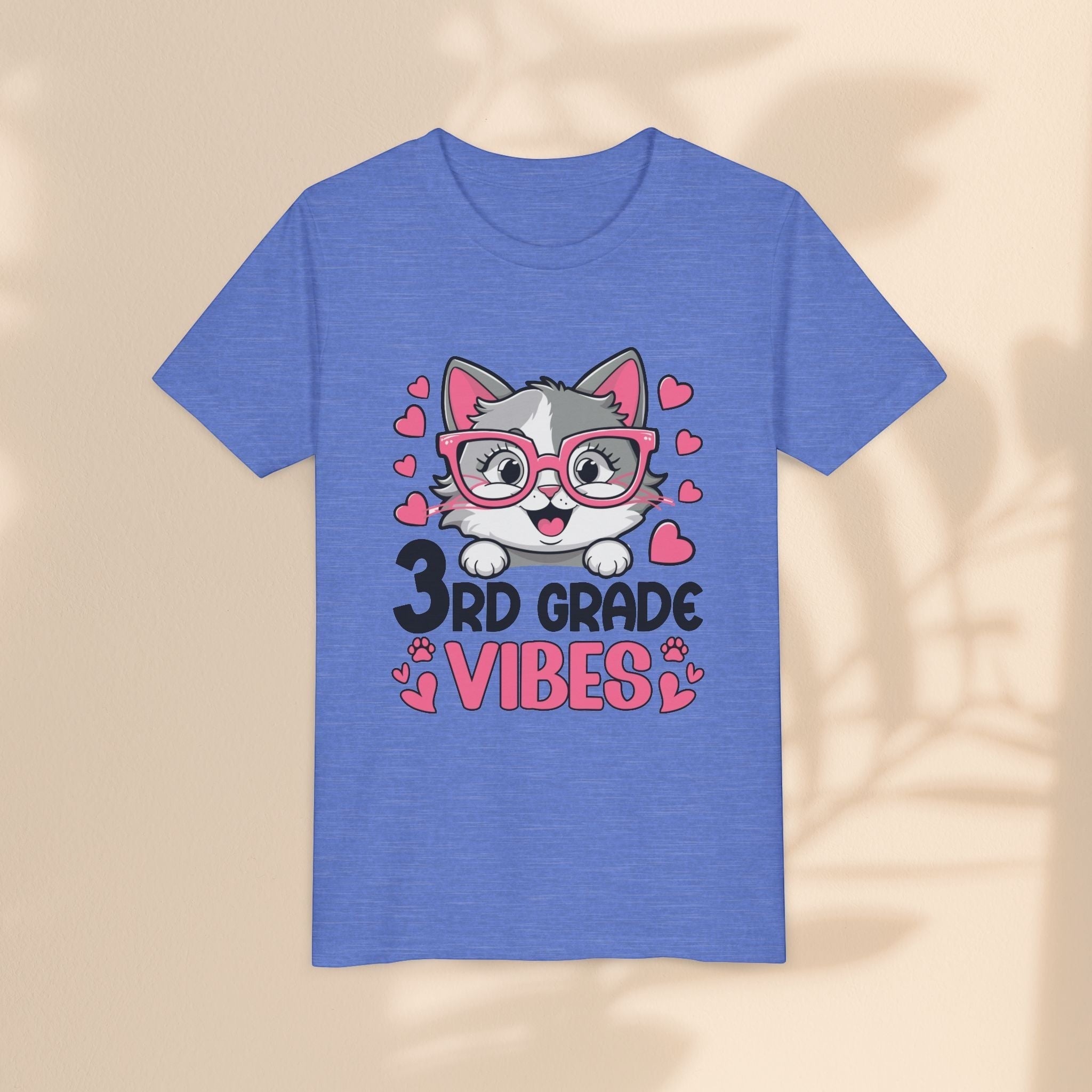 Cute 3rd Grade Vibes Youth Tee, Back to School T-Shirt