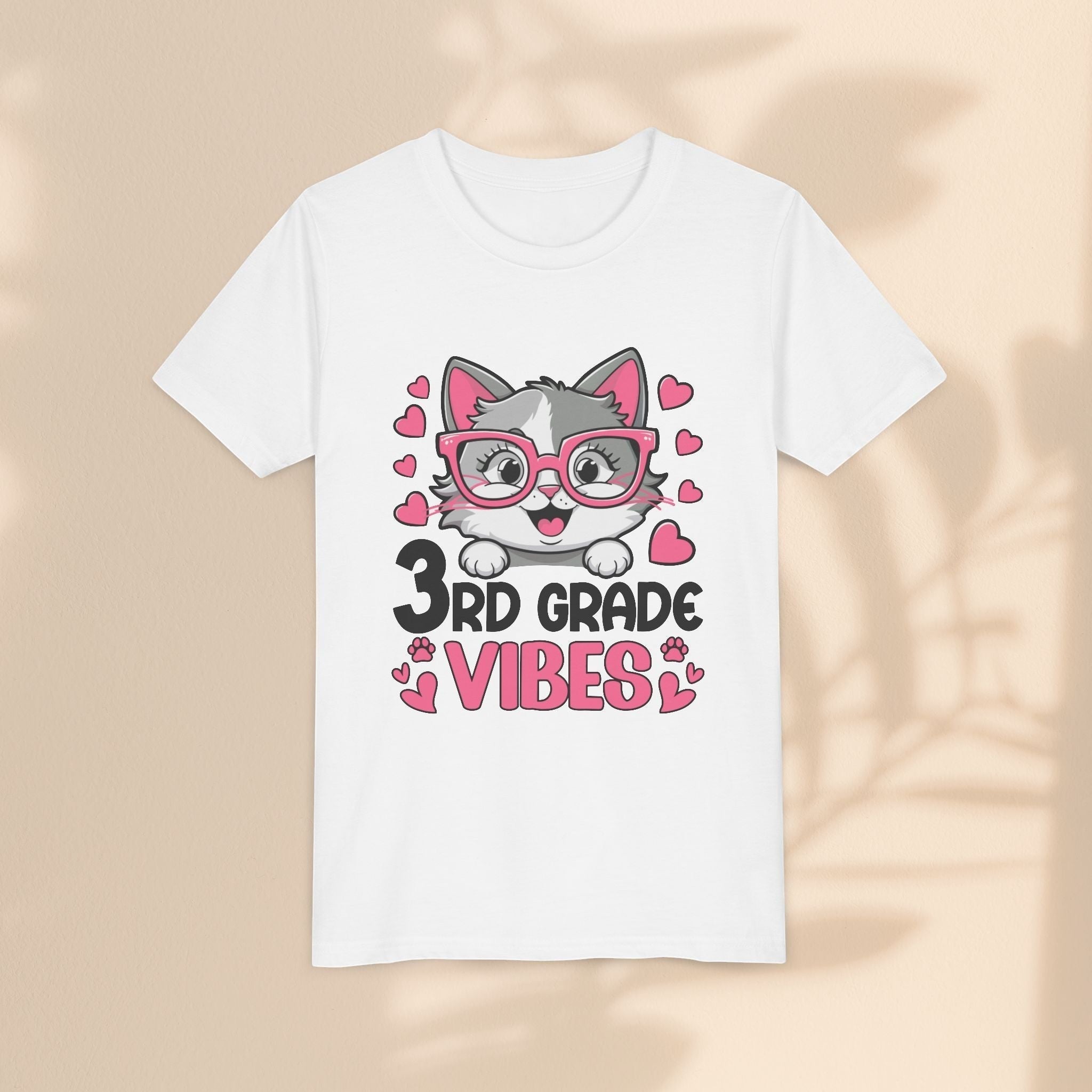 Cute 3rd Grade Vibes Youth Tee, Back to School T-Shirt