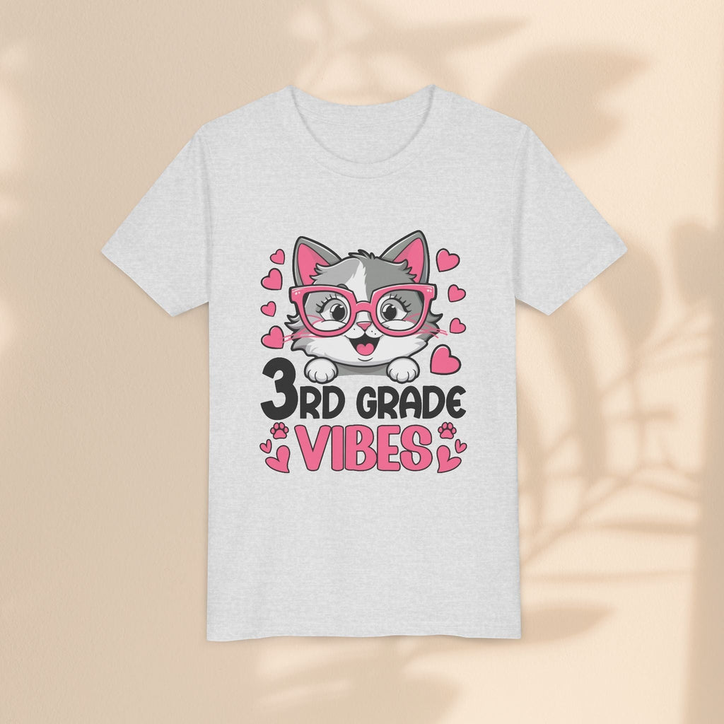Cute 3rd Grade Vibes Youth Tee, Back to School T-Shirt