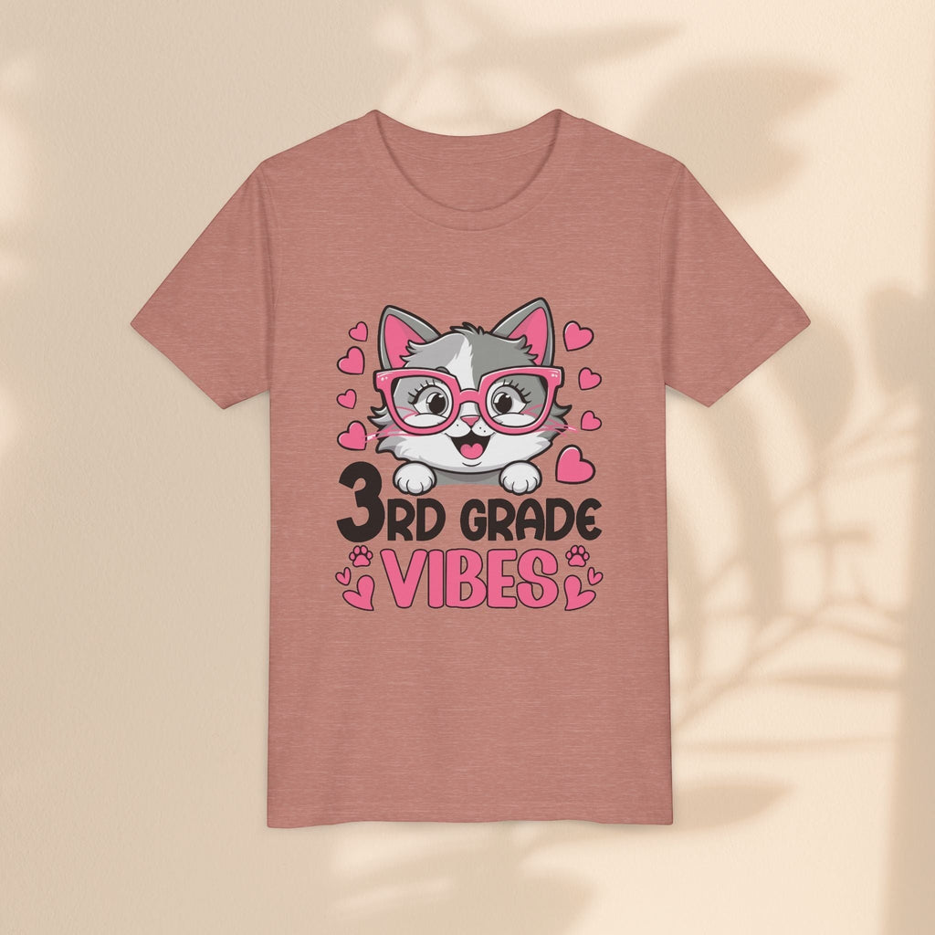 Cute 3rd Grade Vibes Youth Tee, Back to School T-Shirt